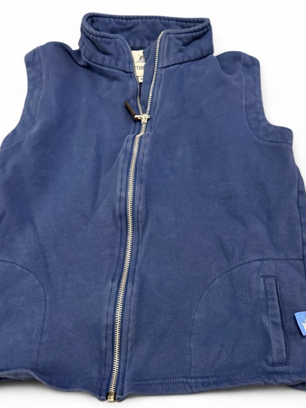 Women's Navy Fleece Vest with Zip - Unbranded